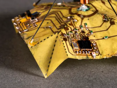 Battery-Free Robots Use Origami to Change Shape In Mid-Air